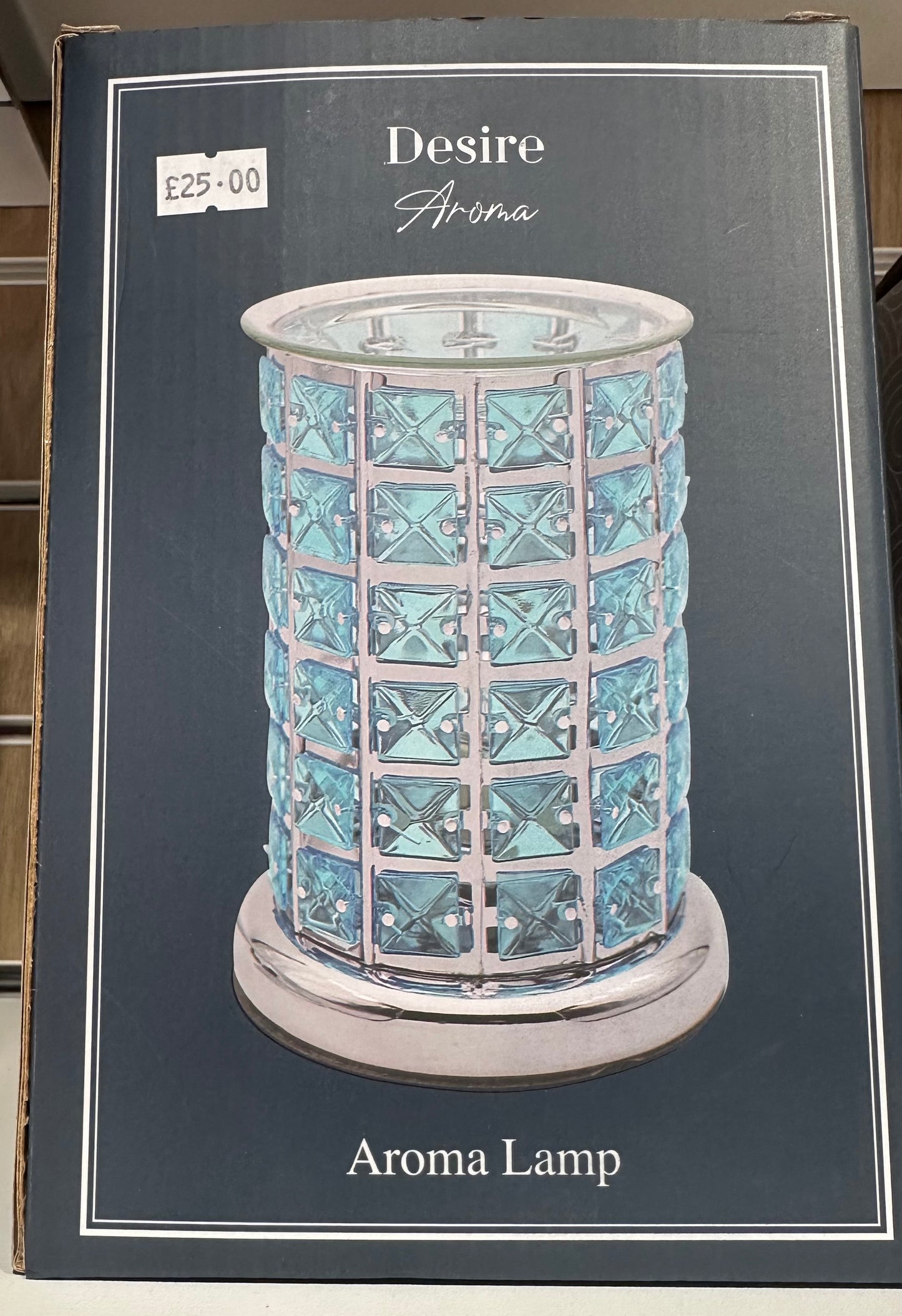 Electric Wax Melt Burner Silver & Blue