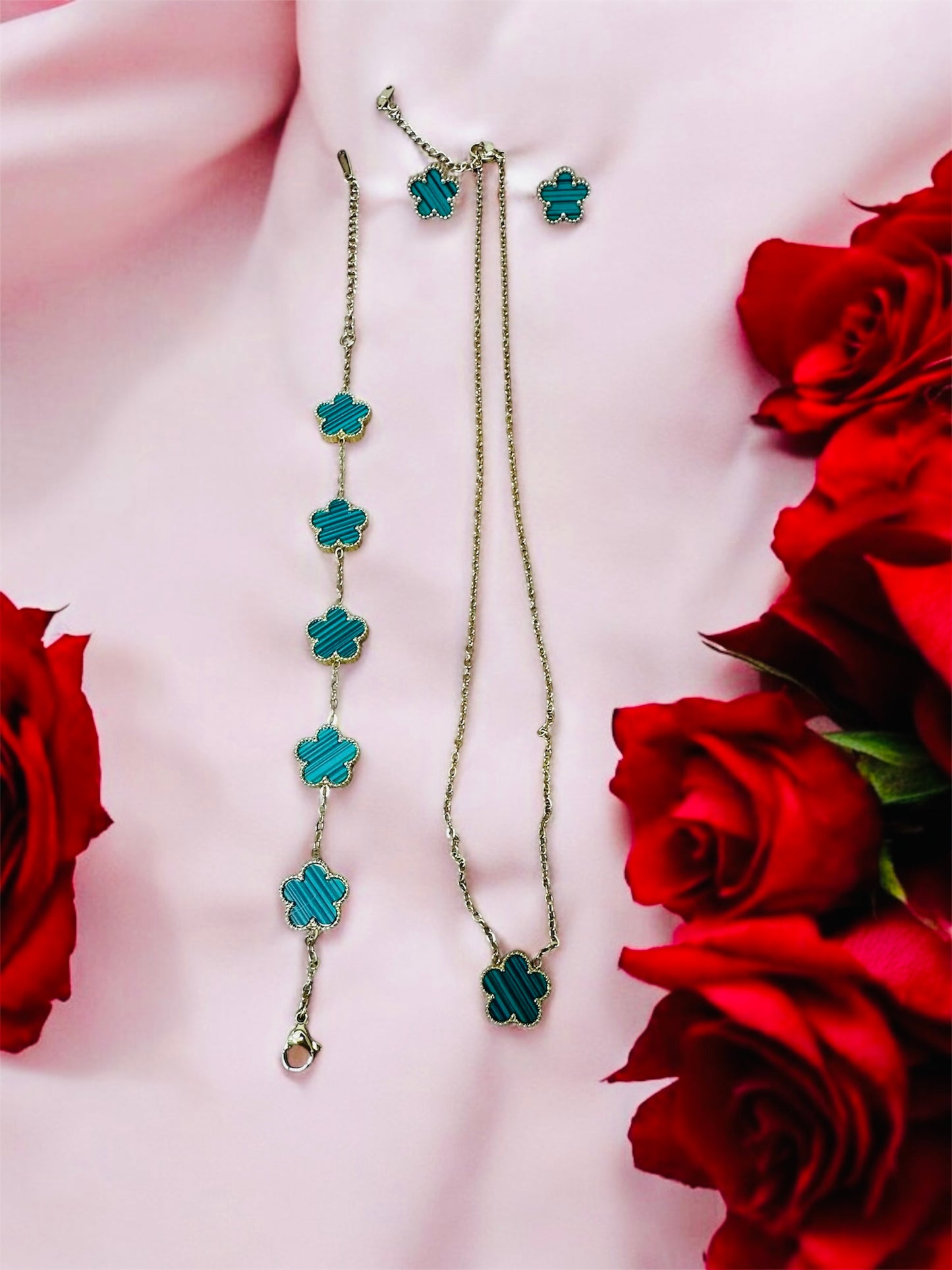 3 Piece Jewellery Set Green