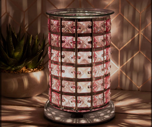 Electric Wax Melt Burner Silver & Pink